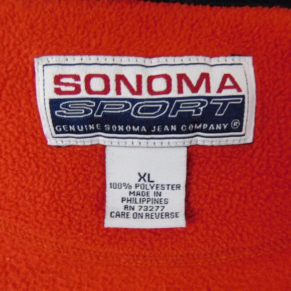 Men's Sonoma Sport Sweater 1/4 Zip Sz. XL RN# 73277 Red/Gray - Picture 7 of 7